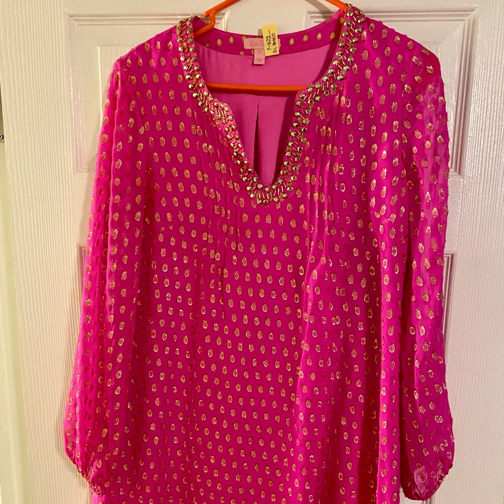 Lilly Pulitzer Size Small Silk Caftan Dress